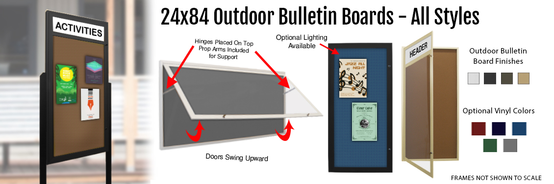 24x84-Outdoor-Bulletin-Boards---All-Styles
