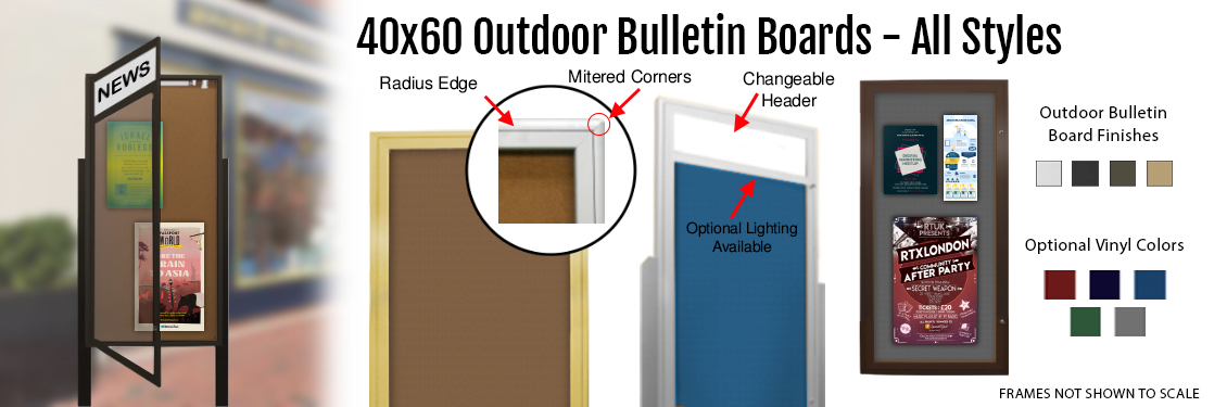 40x60-Outdoor-Bulletin-Boards---All-Styles