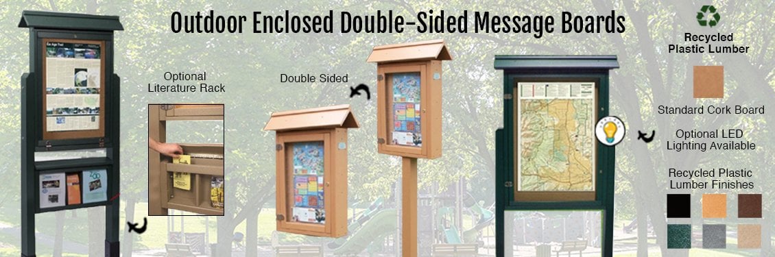 Outdoor-Enclosed-Double-Sided-Message-Boards