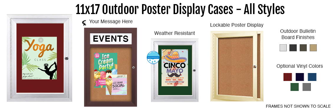 11x17 Outdoor Poster Display Cases - All Styles – OutdoorDisplayCases