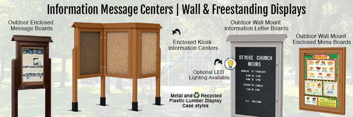 Information-Message-Centers--Wall--Freestanding-Displays