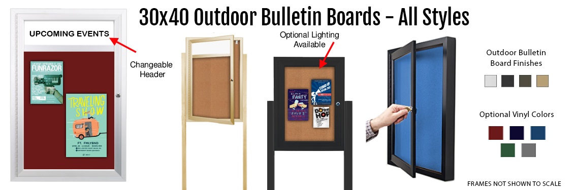30x40-Outdoor-Bulletin-Boards---All-Styles