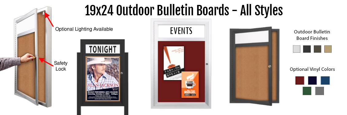 19x24-Outdoor-Bulletin-Boards---All-Styles