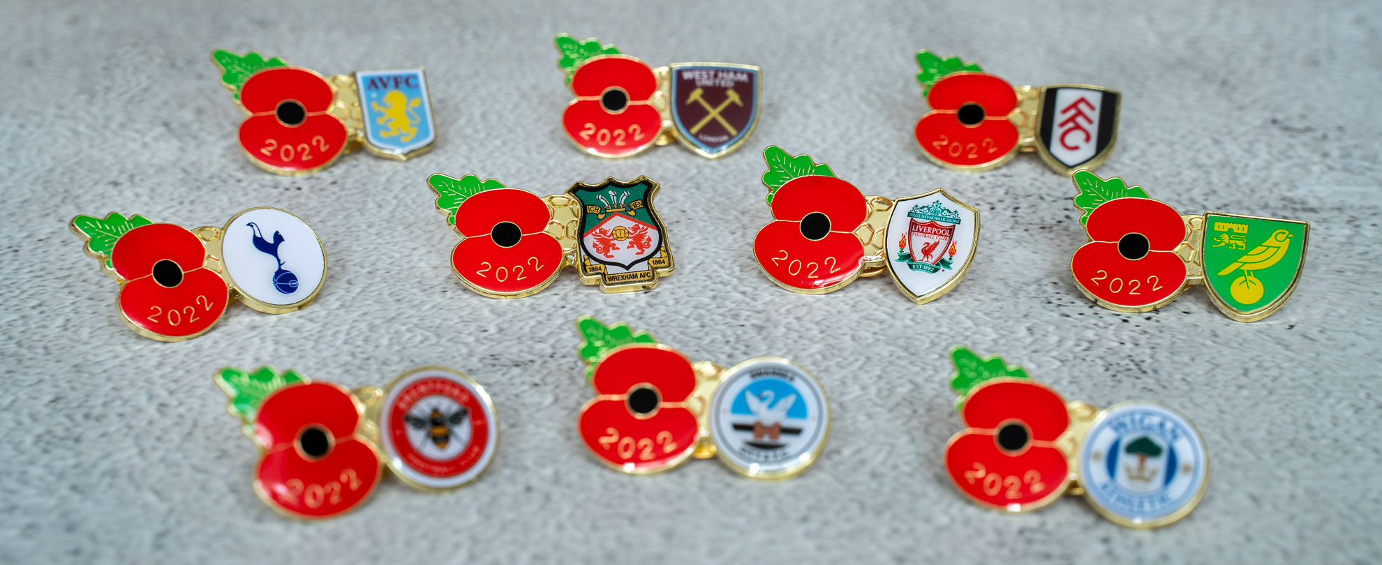 Premier League Football Pins | Charity Gifts | Poppy Shop UK