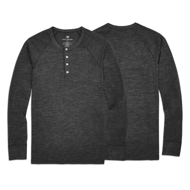 LUXE Cashmere Blend Henley Lounge Shirt in Pewter by Wood Underwear