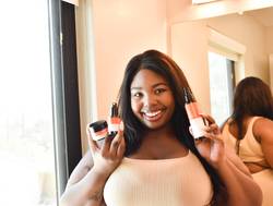 Vitamin C trio from Beauty by Earth with woman holding all 3