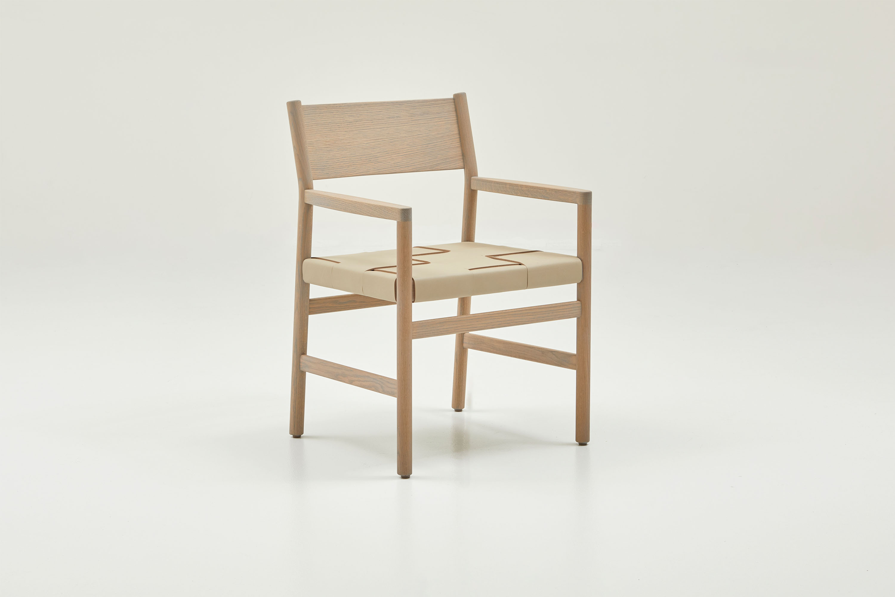 Jardan Gus Chair WithArms WovenSeat OakBaseAsh StoneSeat 2