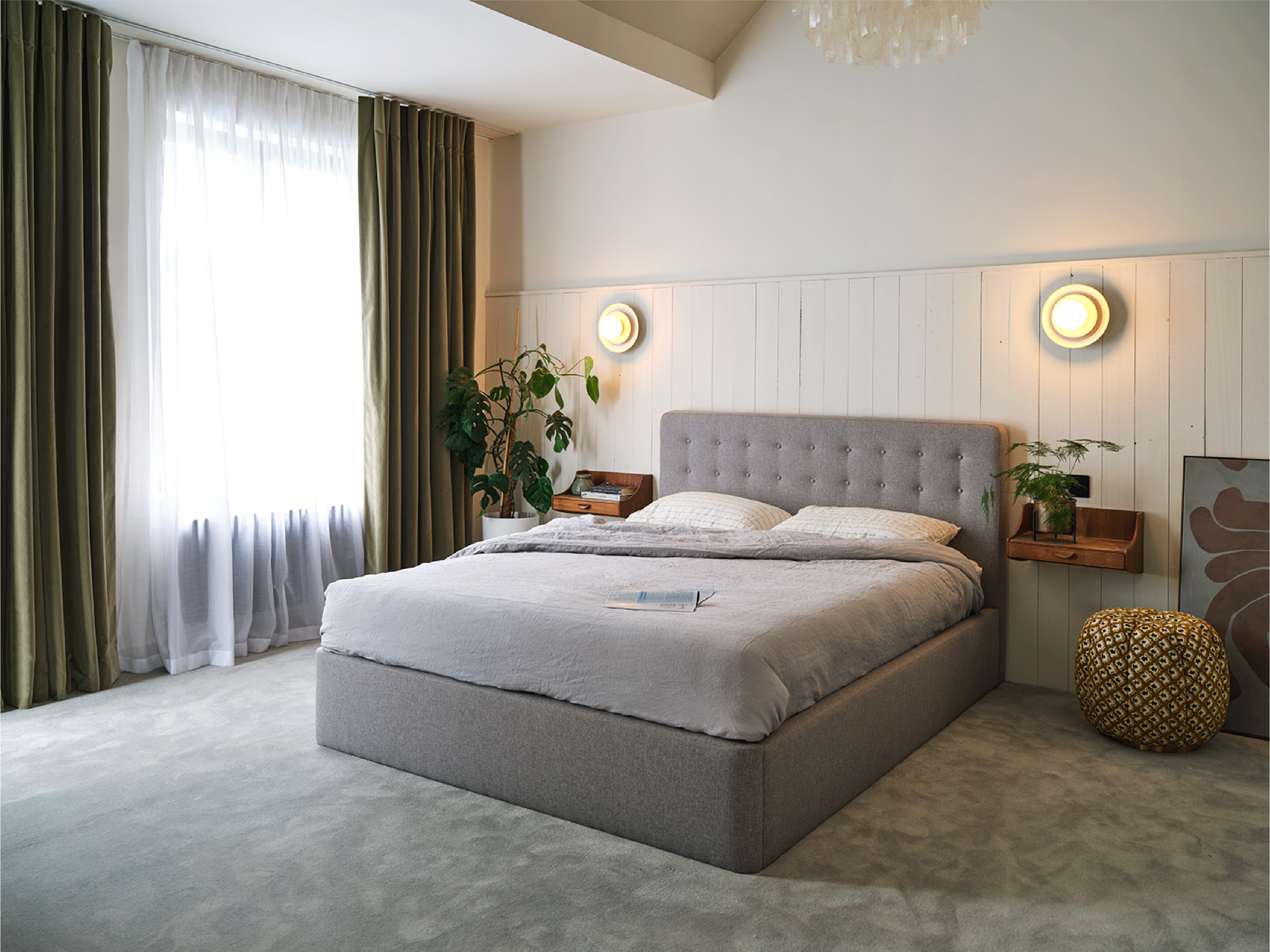 Double fabric bed