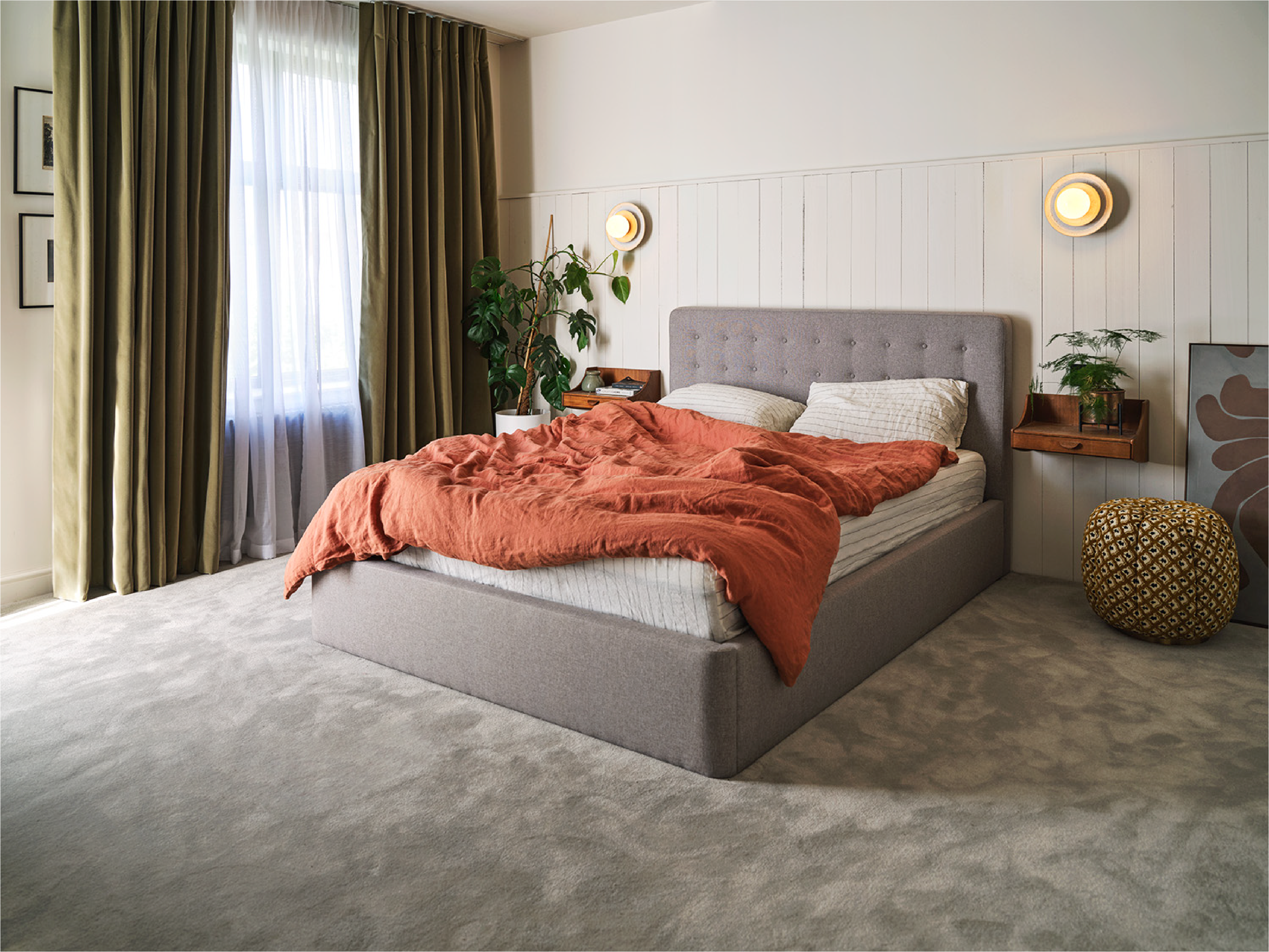 Grey King Size Bed