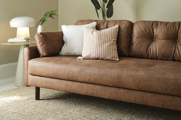 Brown leather sofas