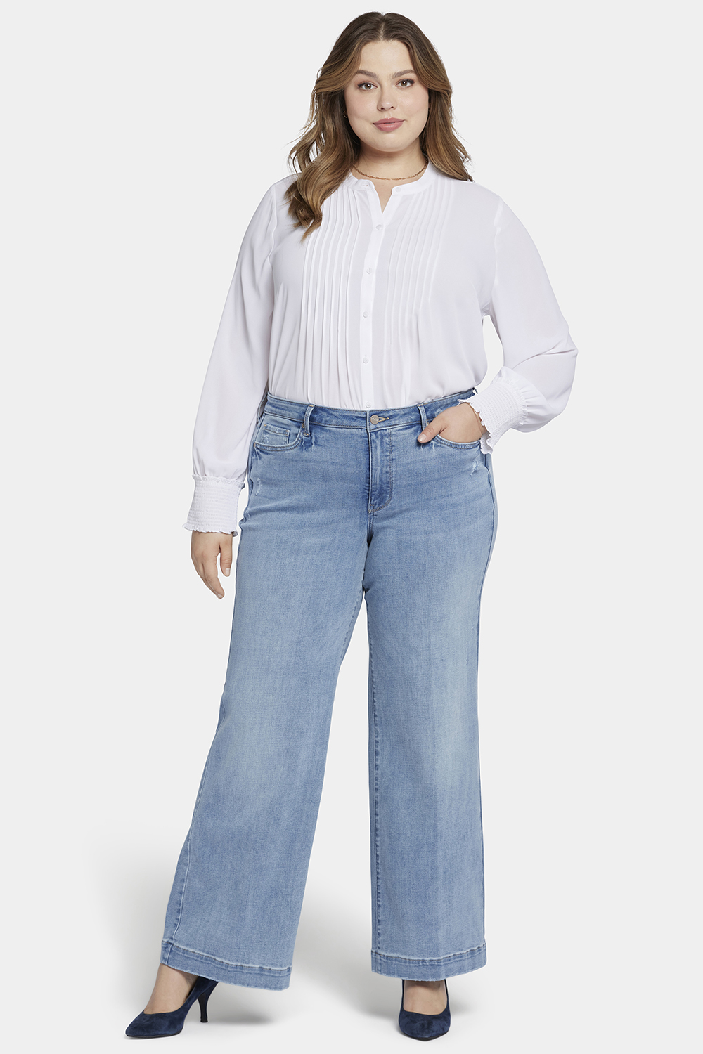 Buy Highly Desirable High Rise Trouser Leg Jeans Plus Size for USD 88.00 |  Silver Jeans US New