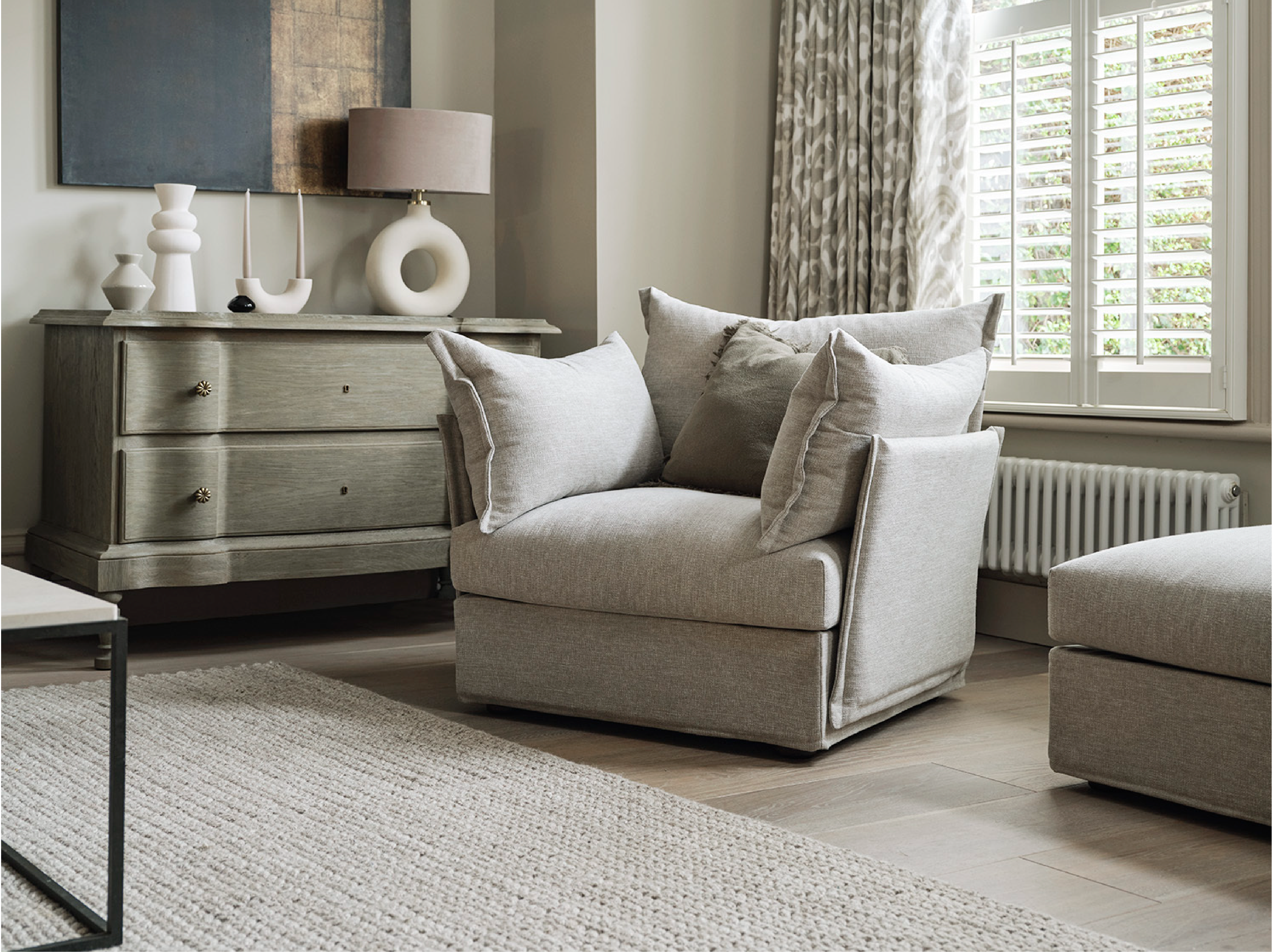 linen armchairs