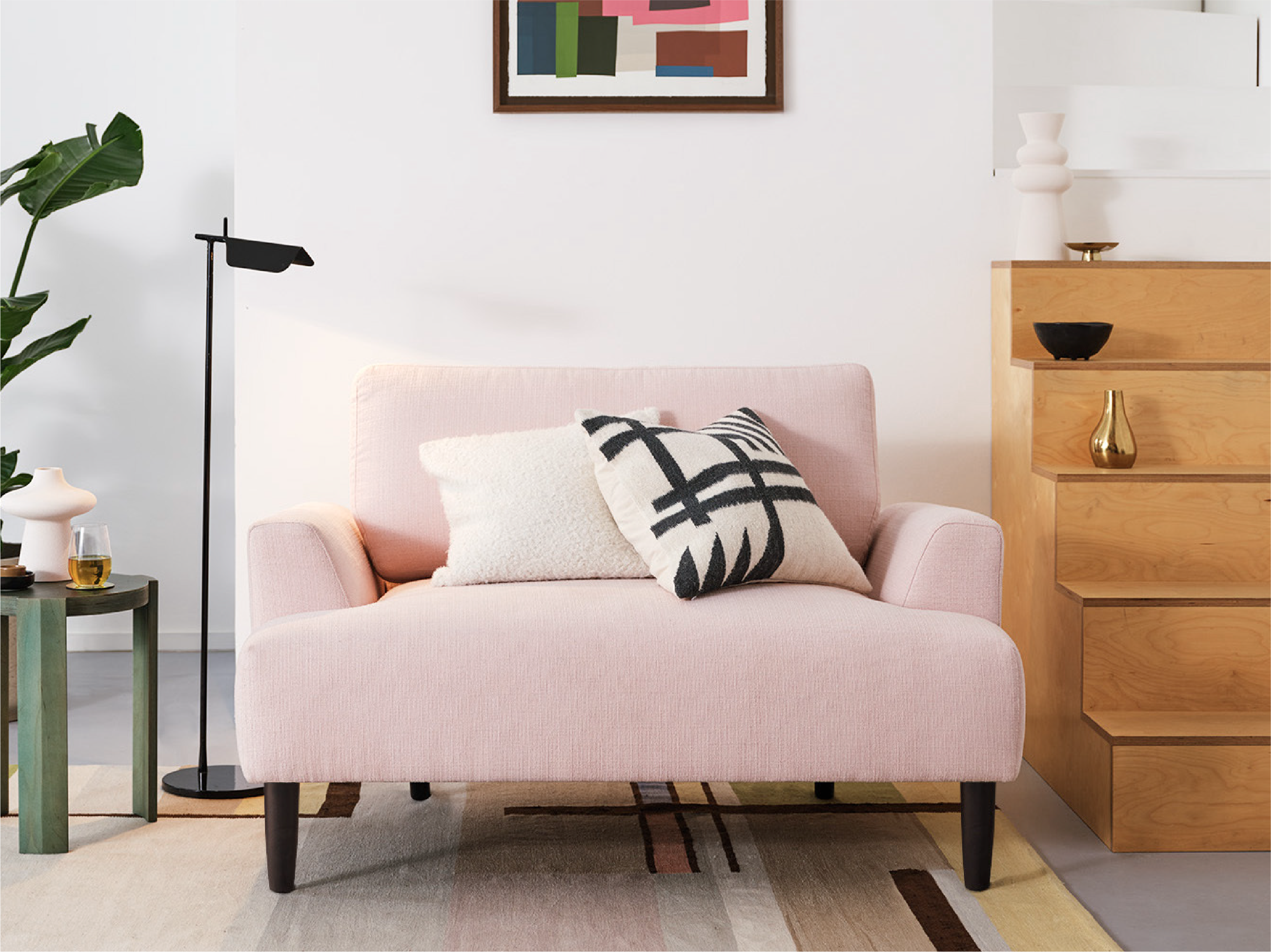 Pink armchairs Pink Loveseats Swyft Home