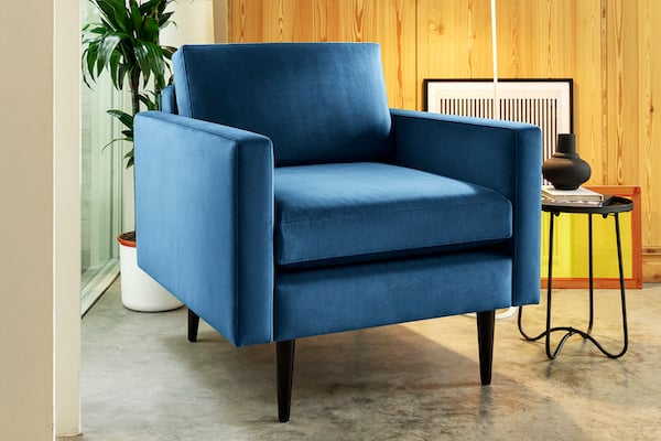 Blue accent chairs