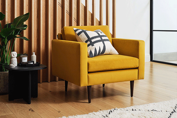 mustard accent chair