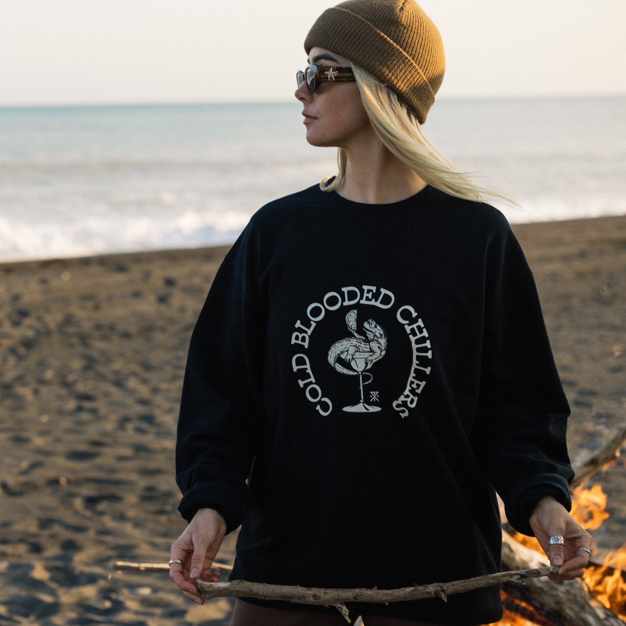 The Crew Fleece Sweatshirt - Black | Roark