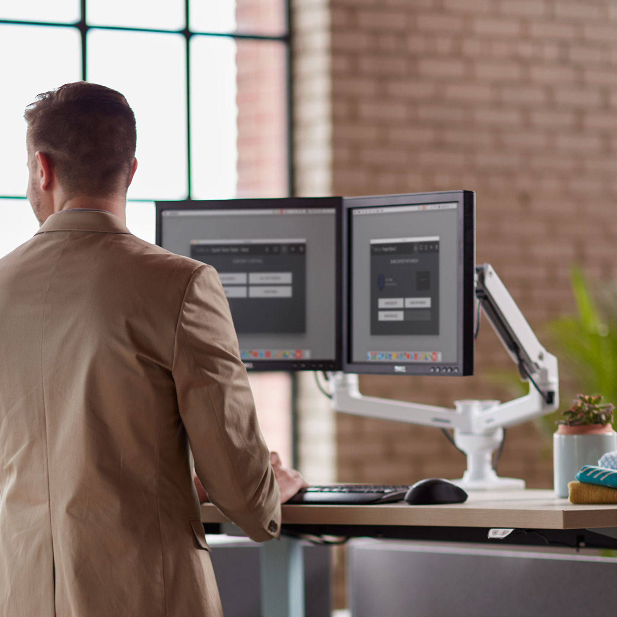 Ergotron LX Dual Side by Side Monitor Arm