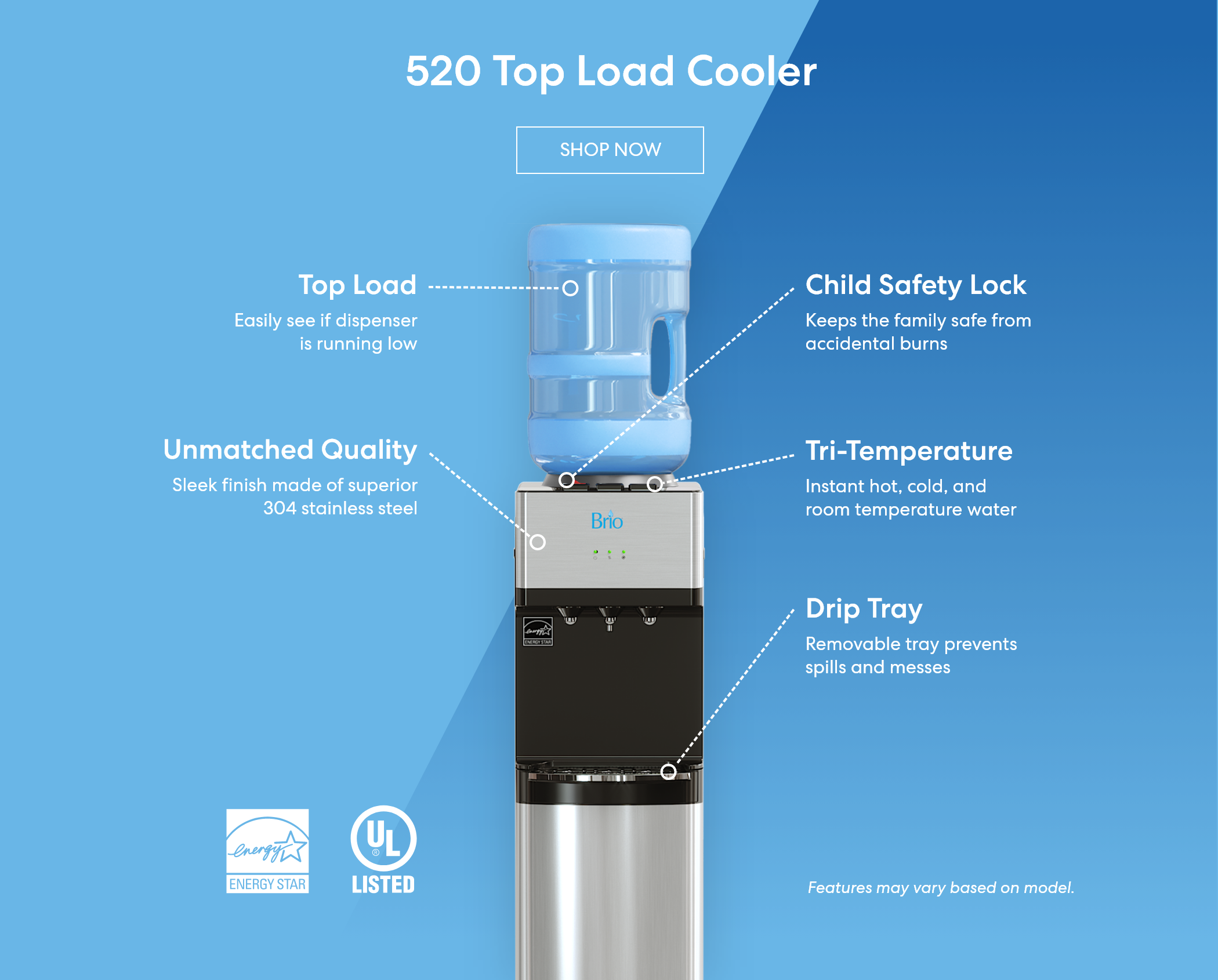Top Load Water Cooler Brio Water