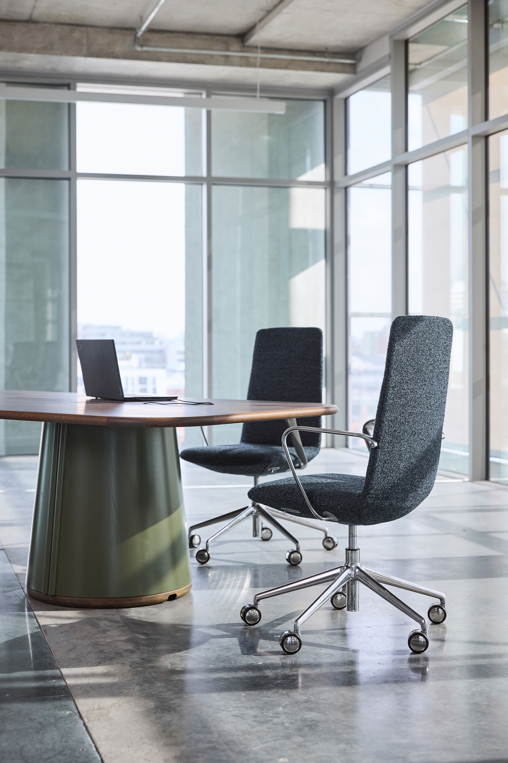 Jardan Bureau Roy chairs Reform Denim Inez Boardroom Table 02