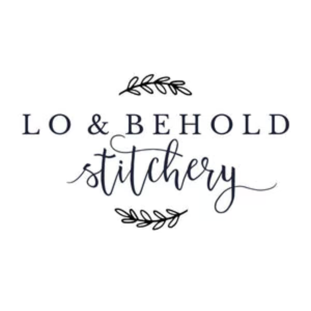 the Lo and Behold Stitchery logo.