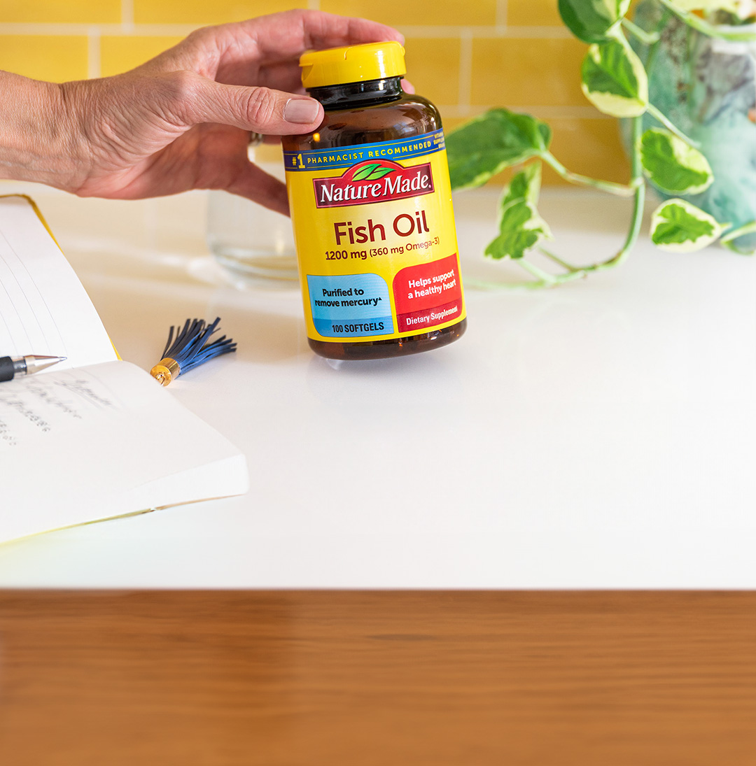 Nature Made® Omega-3 supplements including Fish Oil and Flaxseed Oil