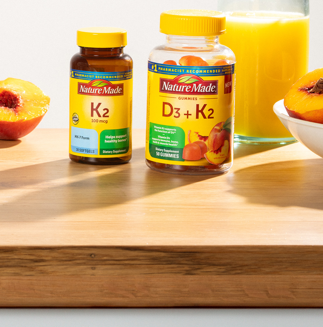 Nature Made® Vitamin K2 supplements on the counter