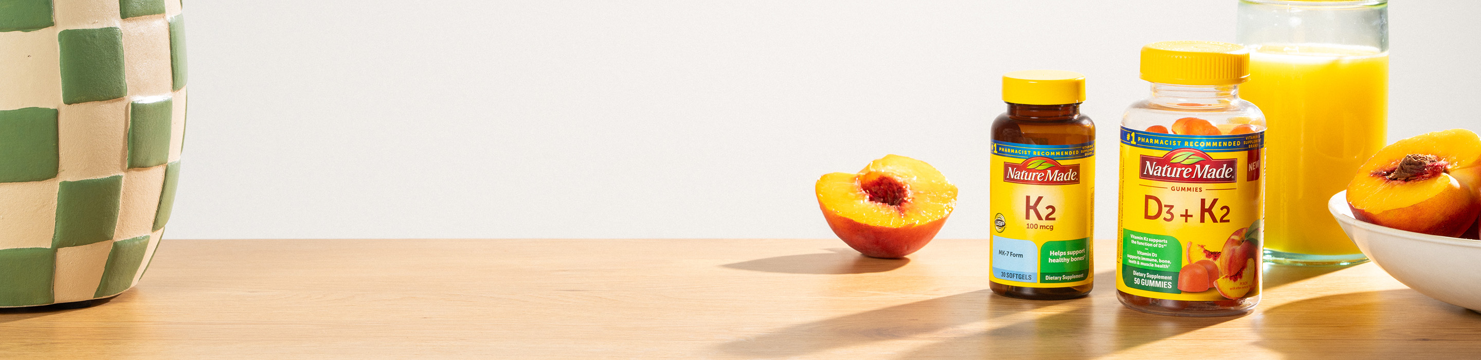 Nature Made® Vitamin K2 supplements on the counter