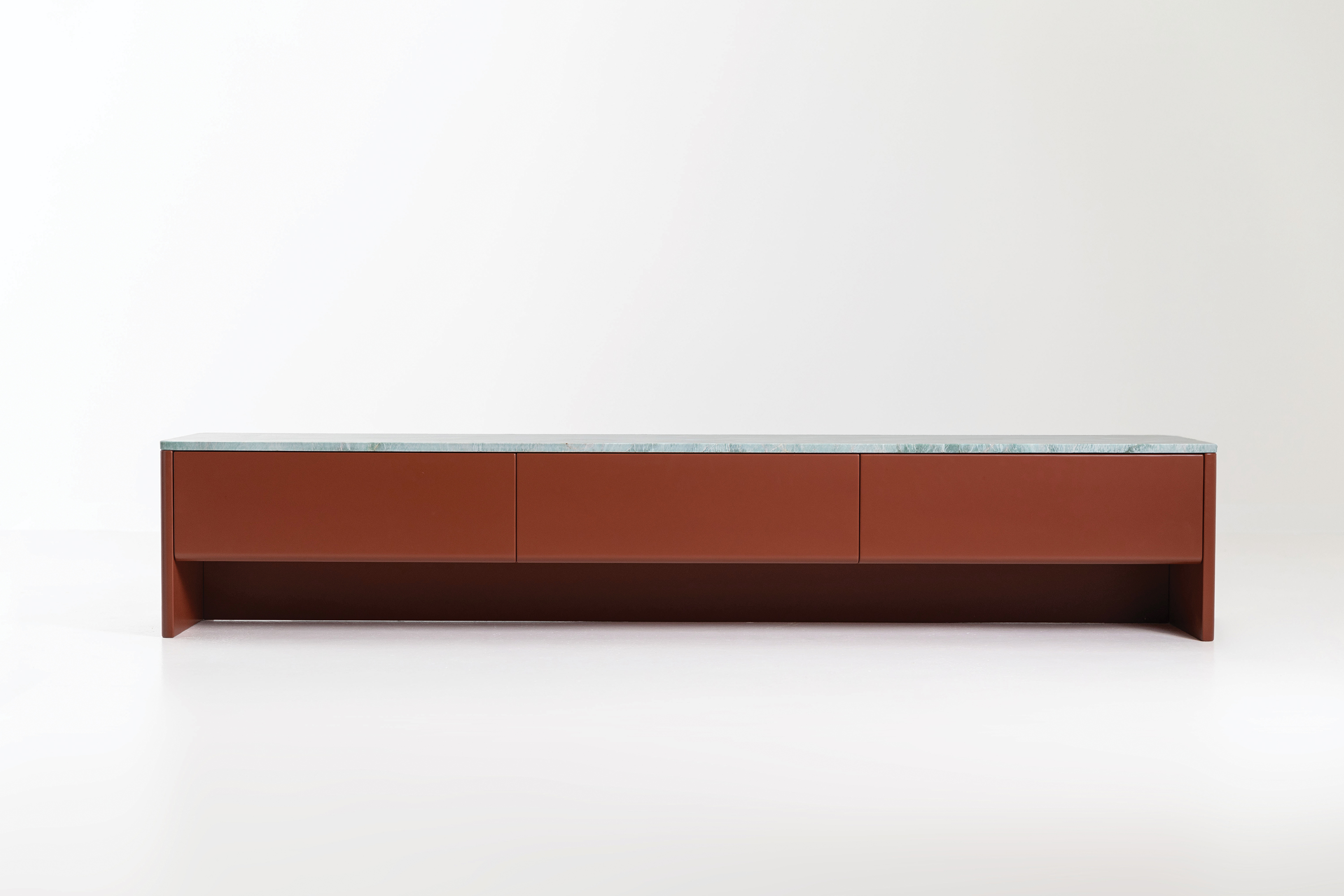 Jardan Pia Low Sideboard Umber Lacquer Base Rivera Marble Top