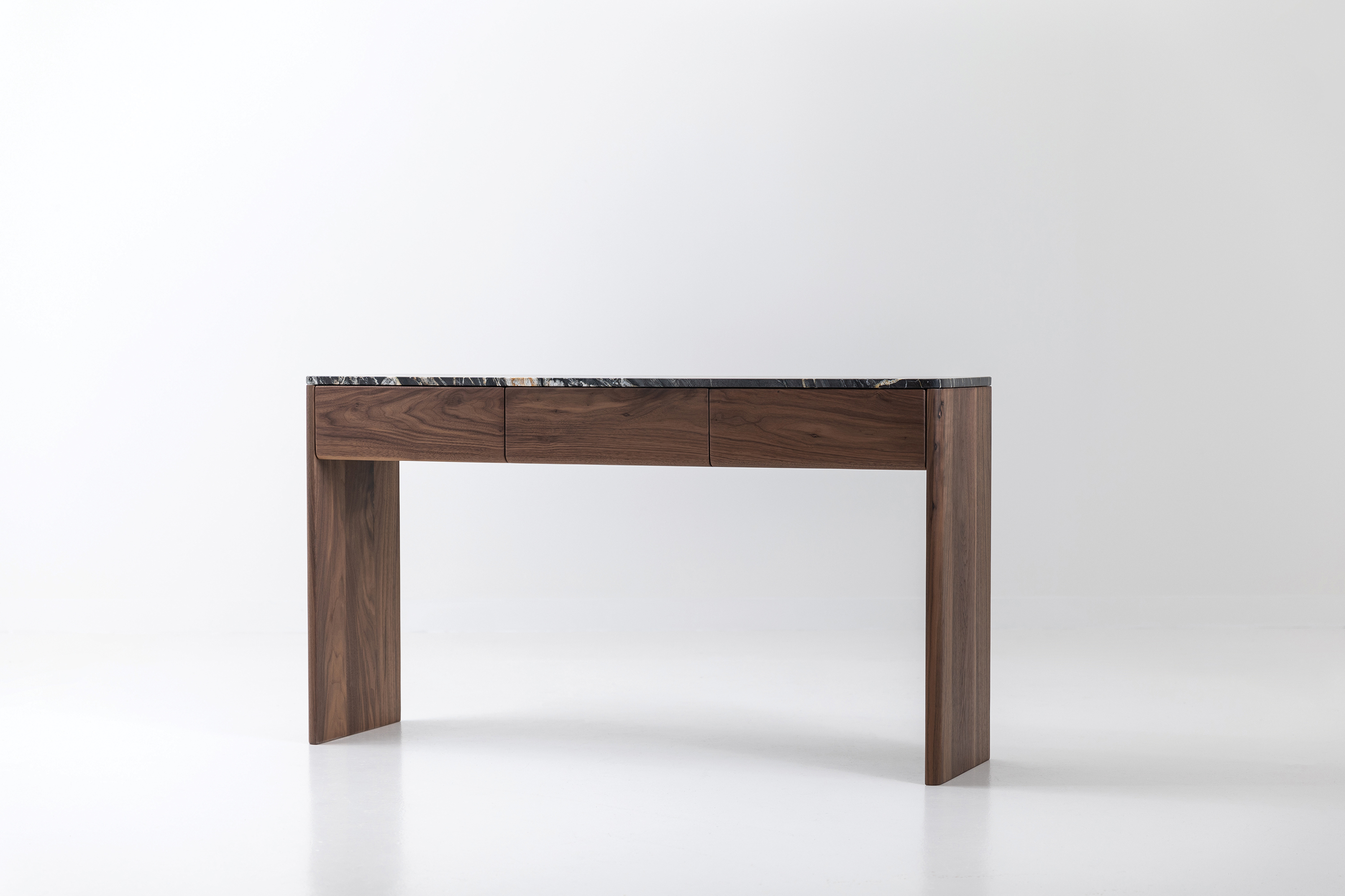 Jardan Pia Console Walnut Base Belverdere Marble Top 11