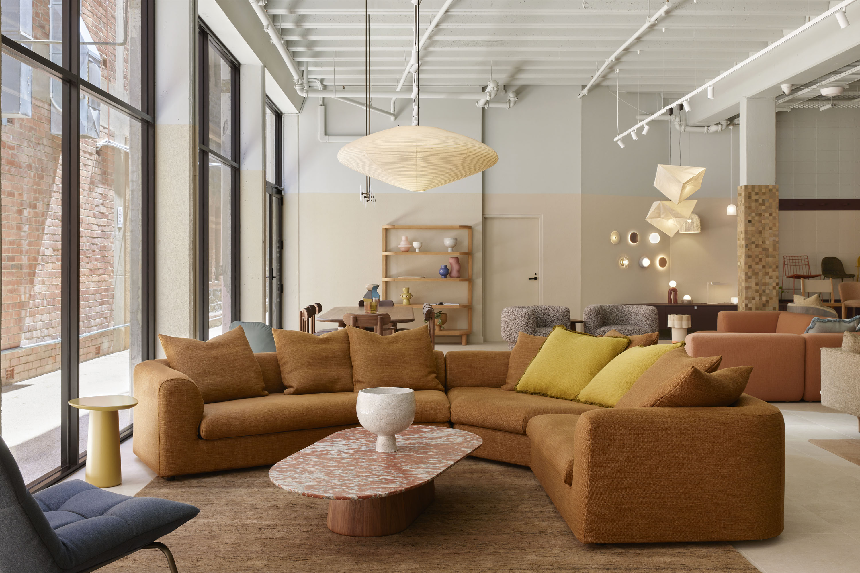 Jardan Adelaide Showroom 2025 Thursday Sofa Rhys Coffee Table Ridley Armchair Rhys SideTable 2