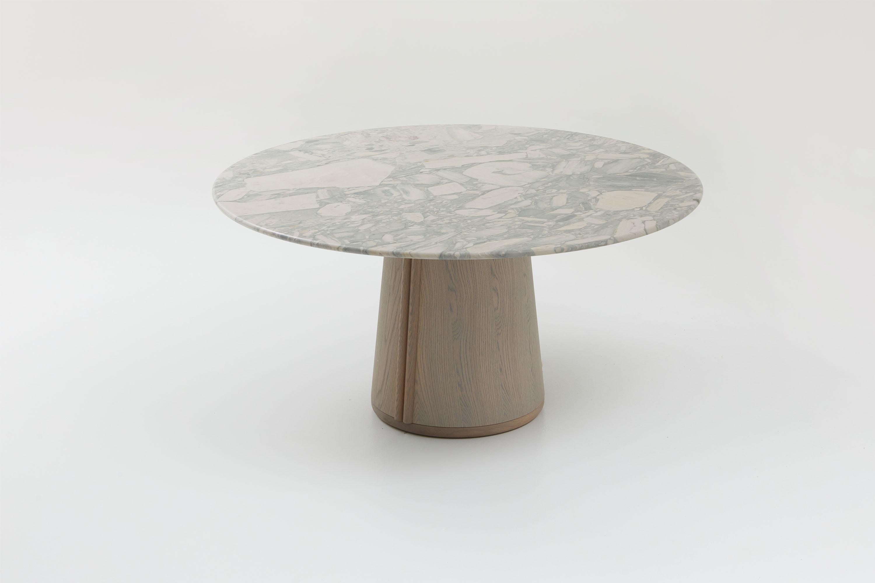 Jardan Inez DiningTable Round150 OakBaseAsh OkaVeneerPedestalAsh CicalaTop 2