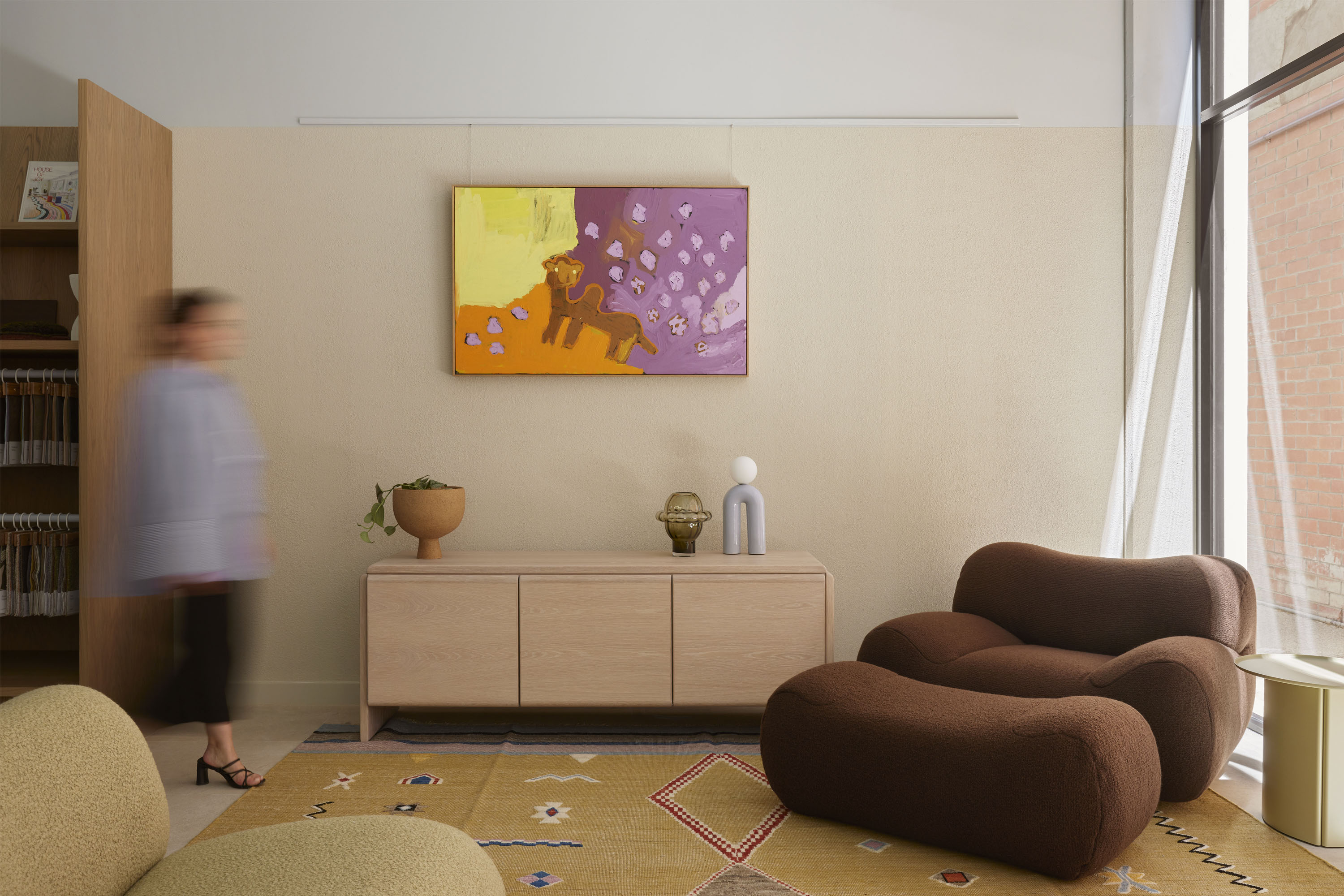 Jardan Adelaide Showroom 2025 Olive Sideboard Bon Armchair Ottoman Lemmy Light Dari Rug Moss 1