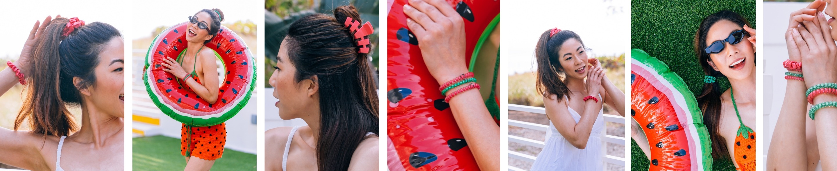 First Day of Summer Hair Ties, Hair Clips and Scrunchies