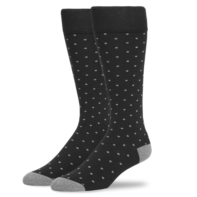Layflat image of Silver Extended Crew Dress Sock