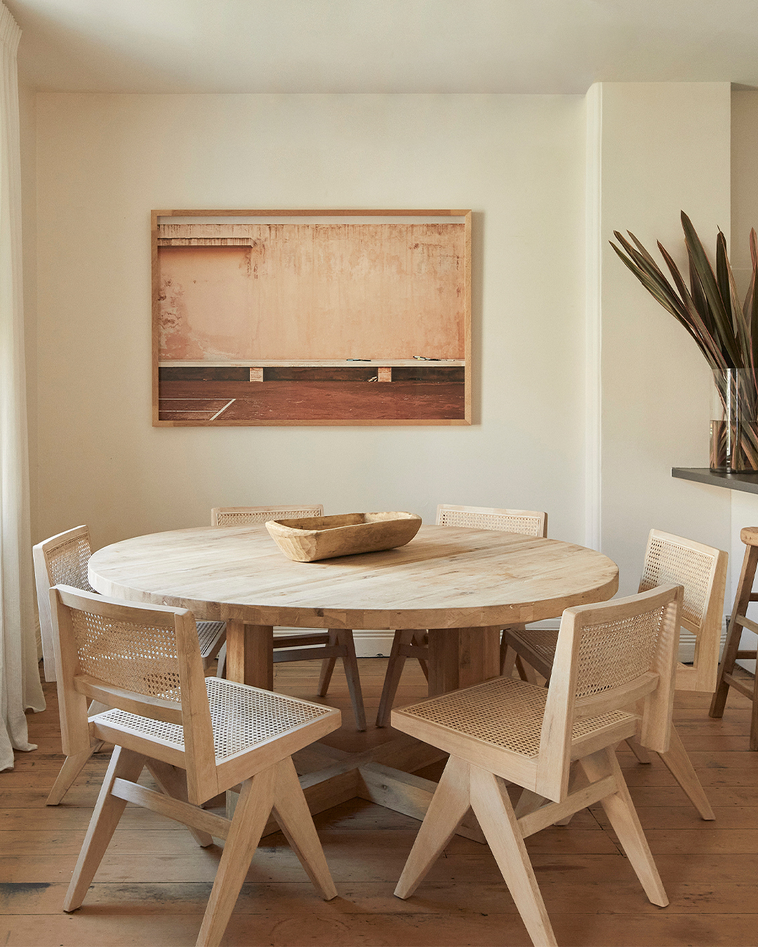 Old Elm Global Round Dining Table