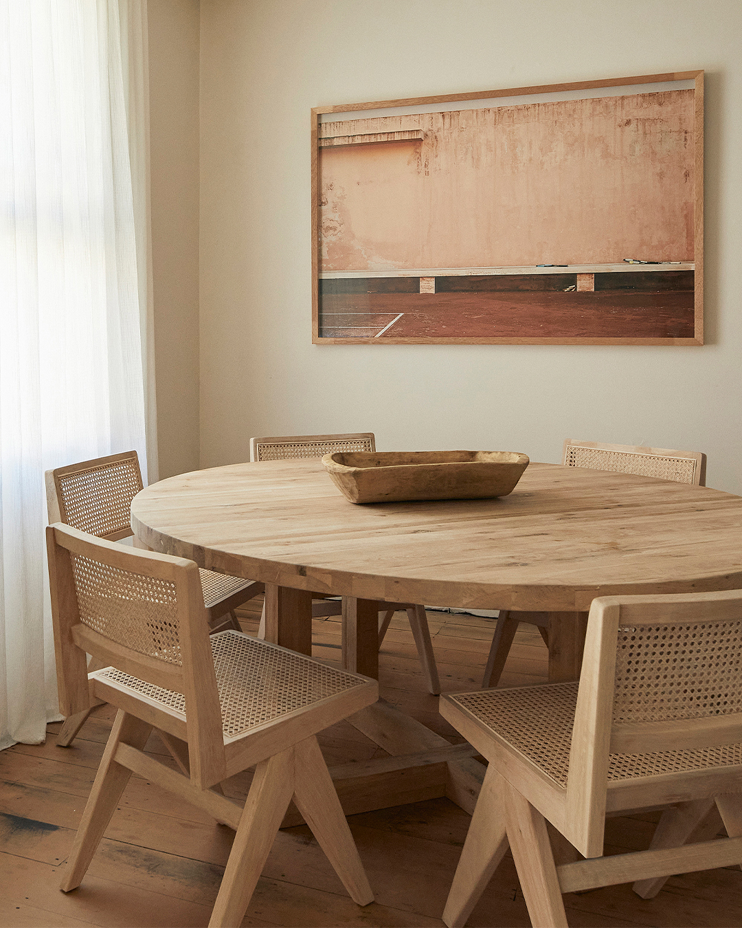 Old Elm Global Round Dining Table