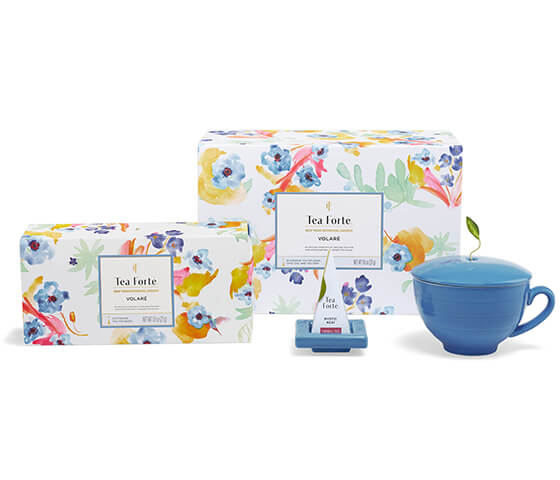 Volaré Gift Set of 10 teas, cup and tray