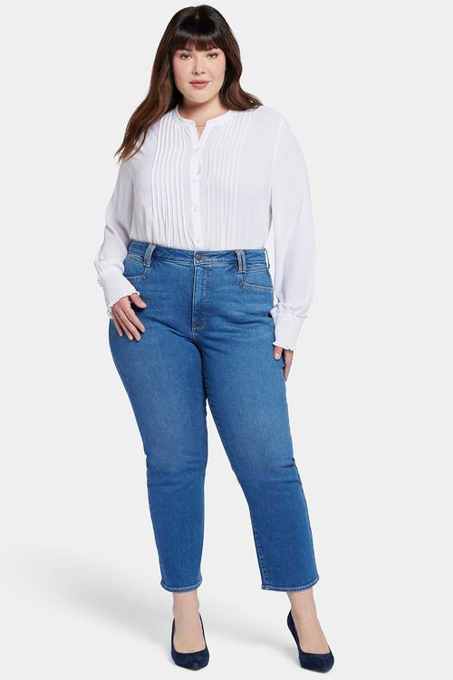  Women's Plus Wide Leg Jeans carousel image 