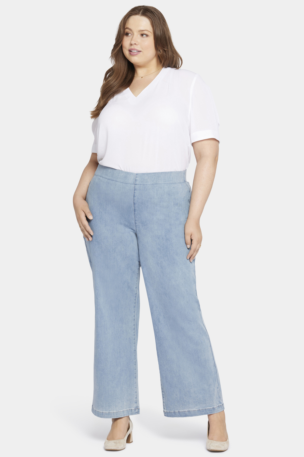 Women's Plus Wide Leg Jeans - High Rise, Ankle & More