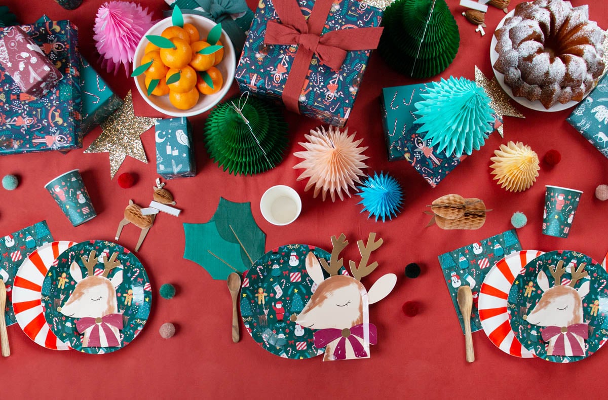 Décoration table de Noel pour repas du Réveillon