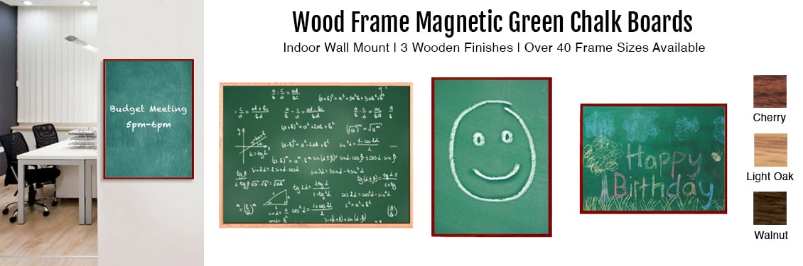 Wood-Frame-Magnetic-Green-Chalkboards-40-Sizes-Plus-Custom-Sizes-copy
