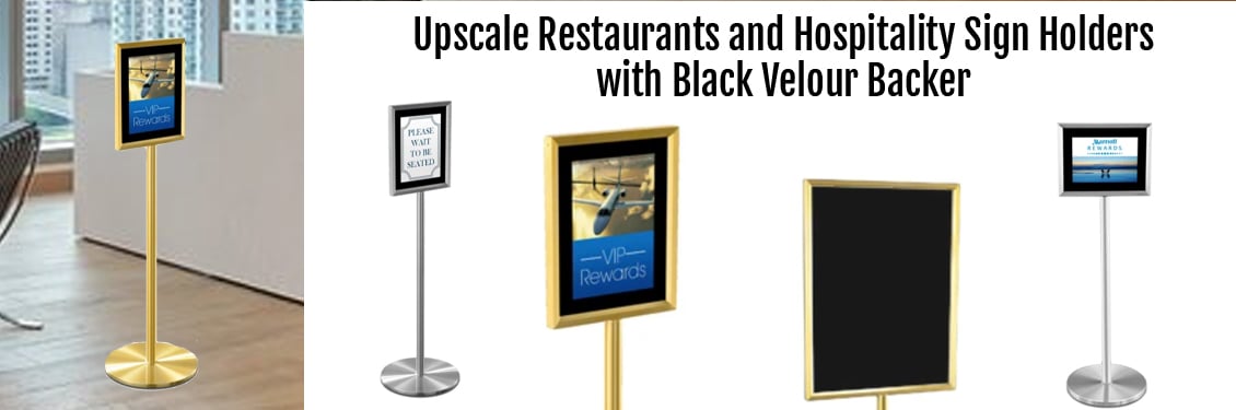 Upscale-Restaurants-and-Hospitality-Sign-Holders-with-Black-Velour-Backer--copy