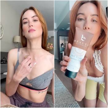 Before and after using Beauty By Earth's natural self tanner