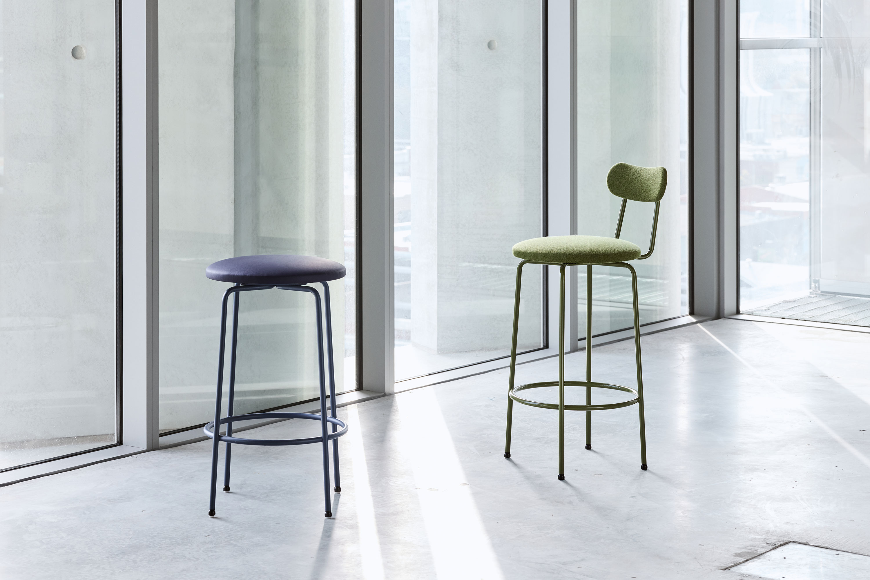 Jardan Bureau Kai Stools Ecowool Sage Revive Midnight