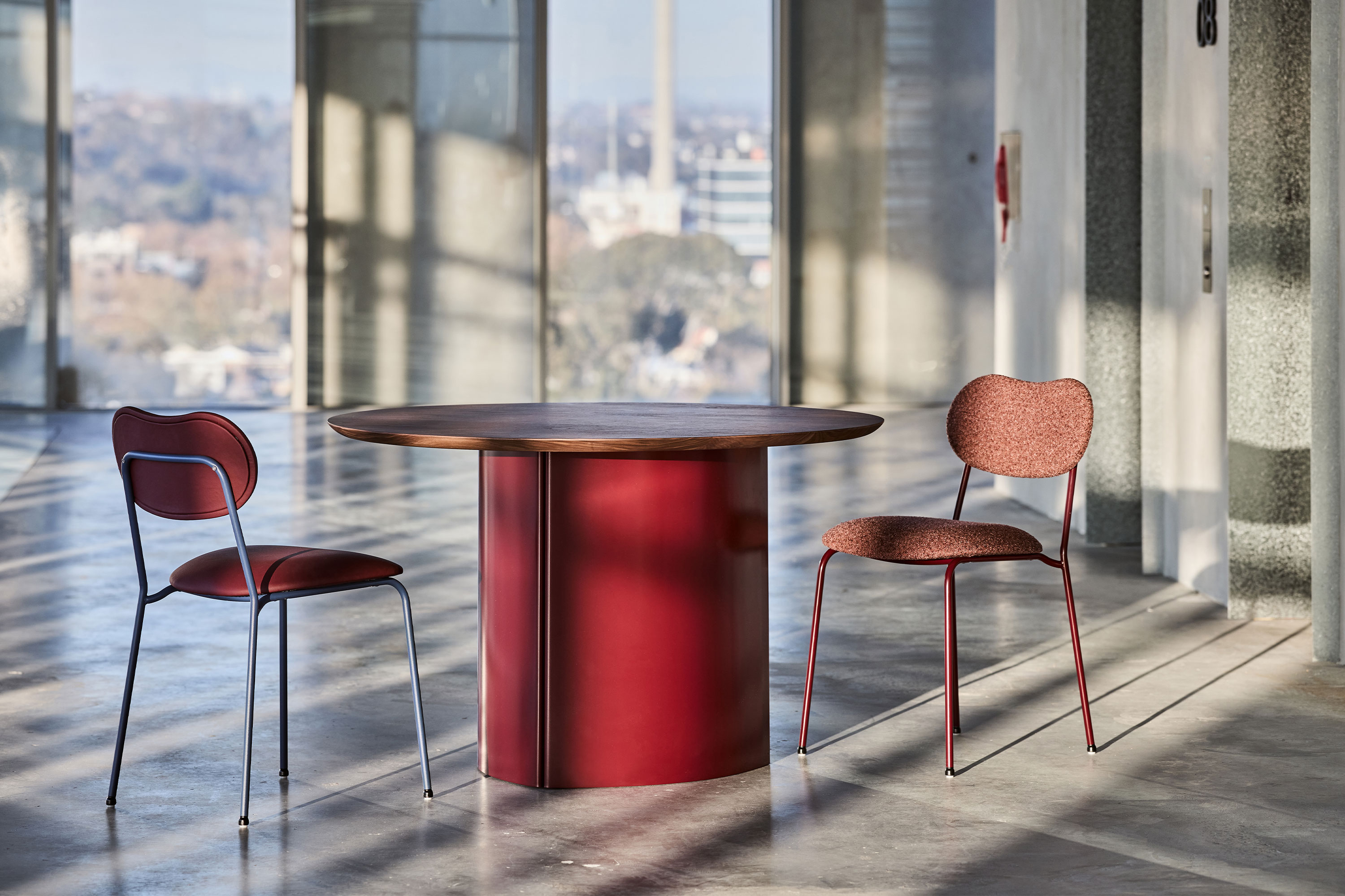 Jardan Bureau Kai chairs Revive Mahogany Reform Mahogany and Soren Table Walnut Outback