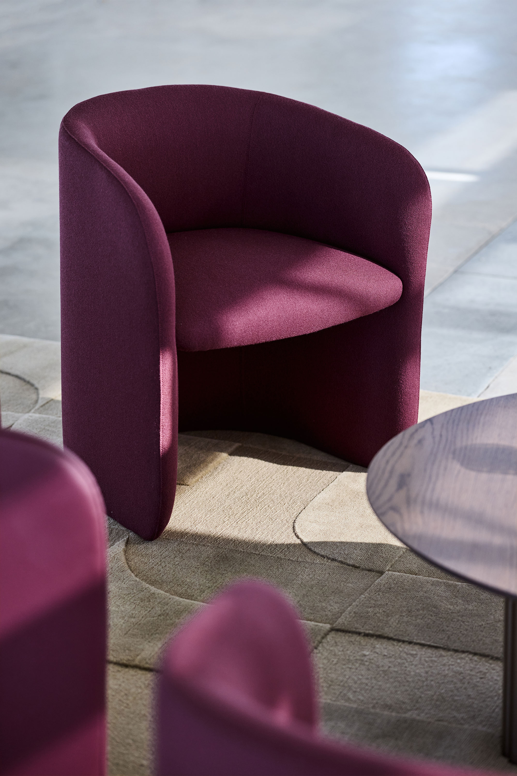 Jardan Bureau Tali Armchair Ecowool Mahogany