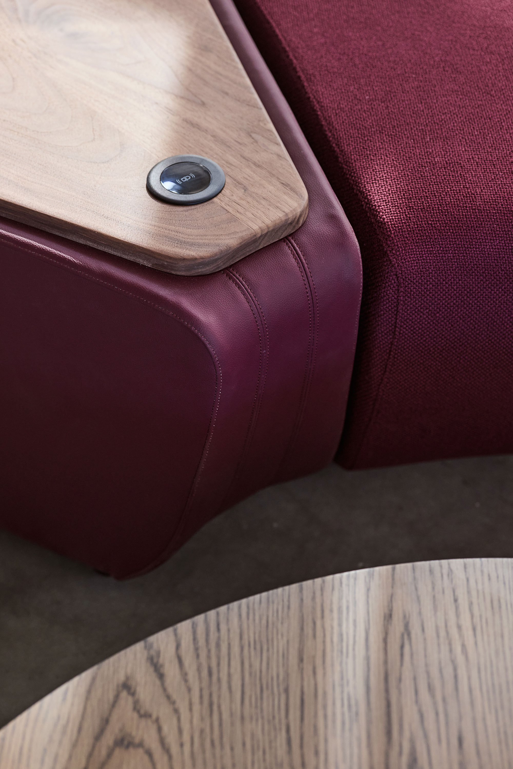 Jardan Bureau Paulie Sofa Regen Revive Mahogany Detail