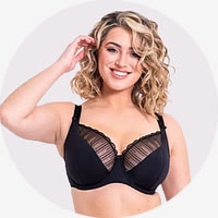 UK Ladies Firm Control Non Wired Non Padded Lace Bra 36 - 50 Cup Size D,DDF,G,GG