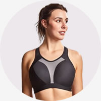 High Impact Sports Bra Multiway Non-Wired Size 32-42 A-G UK High