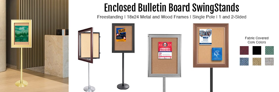 Floor-Standing-Enclosed-Bulletin-Board-Indoor-SwingStands-copy